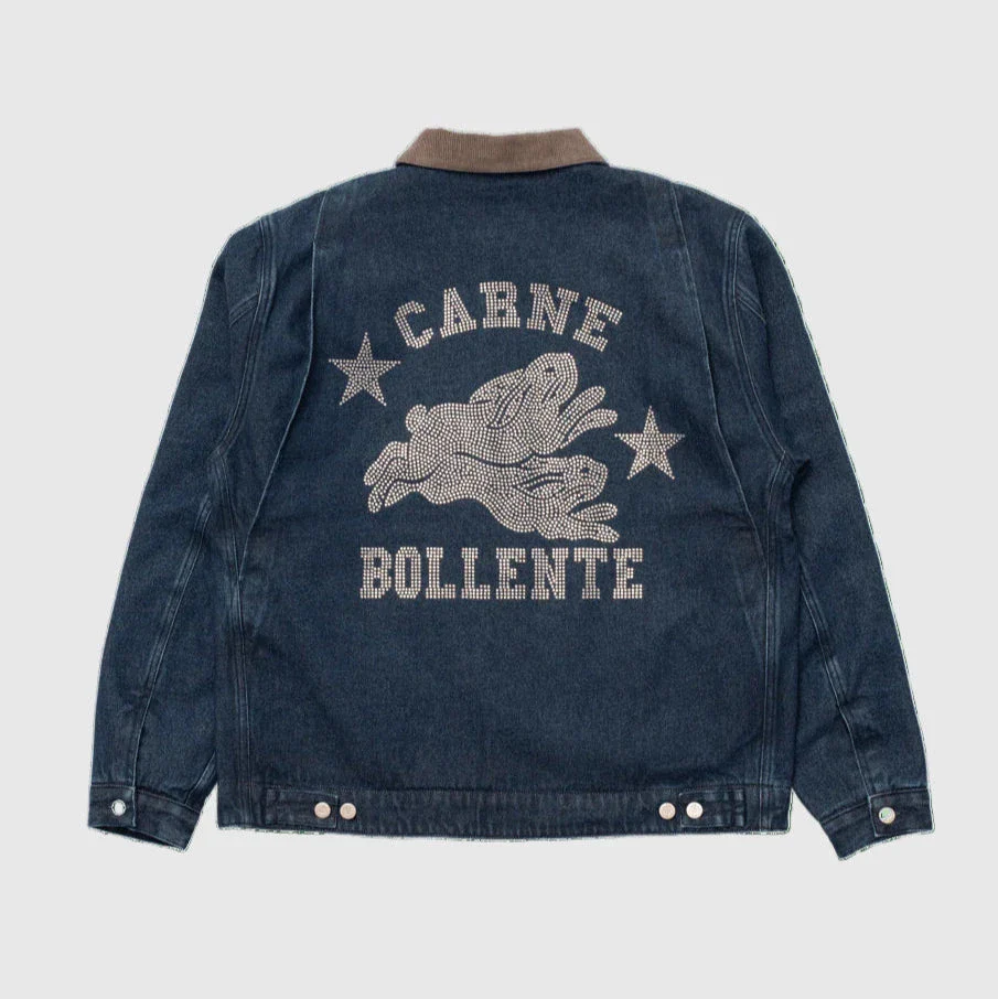 Carne Bollente - Moto Rabbit Jacket - Washed Blue - Image 4