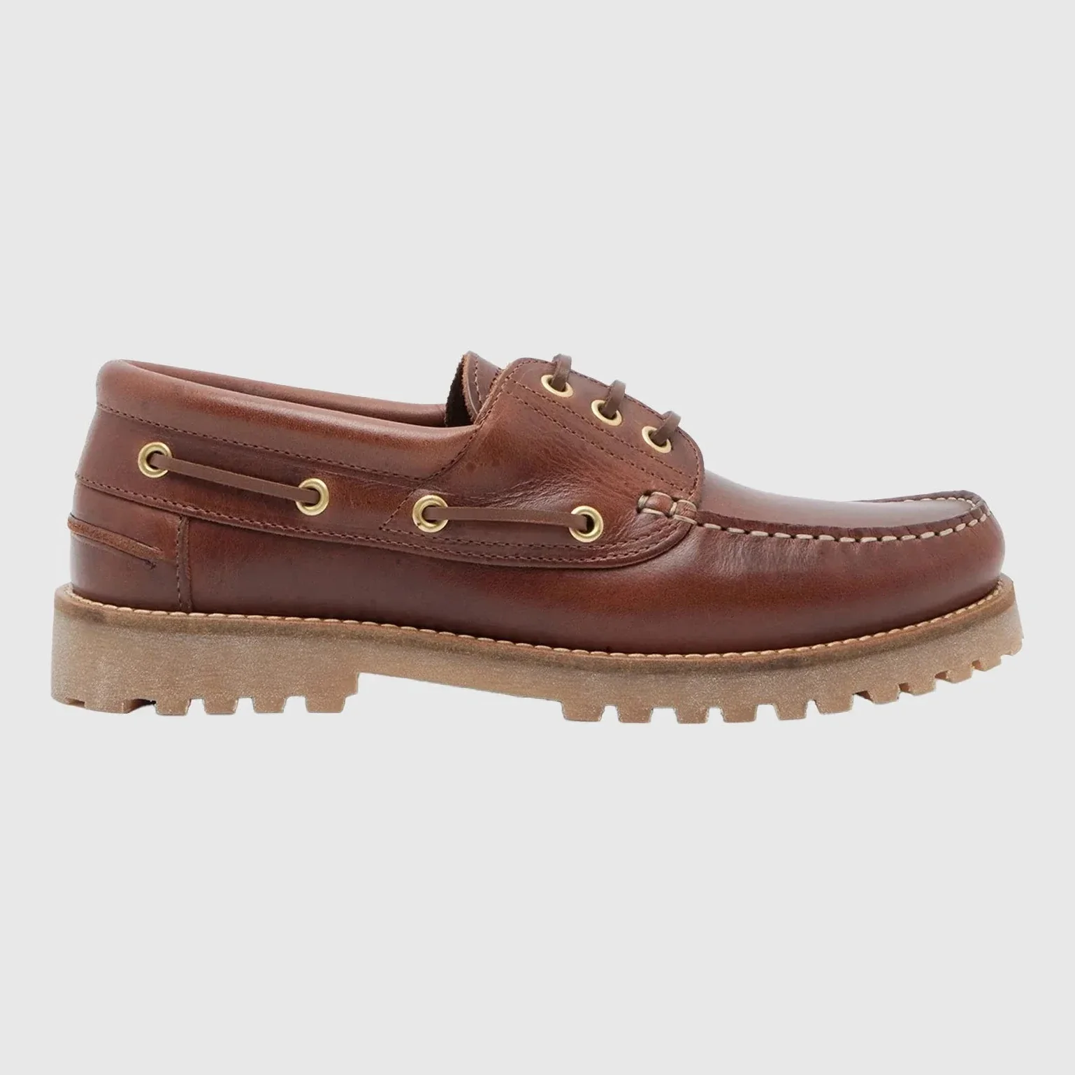 Garment Project - Ollie Boat Shoe - Brown Leather