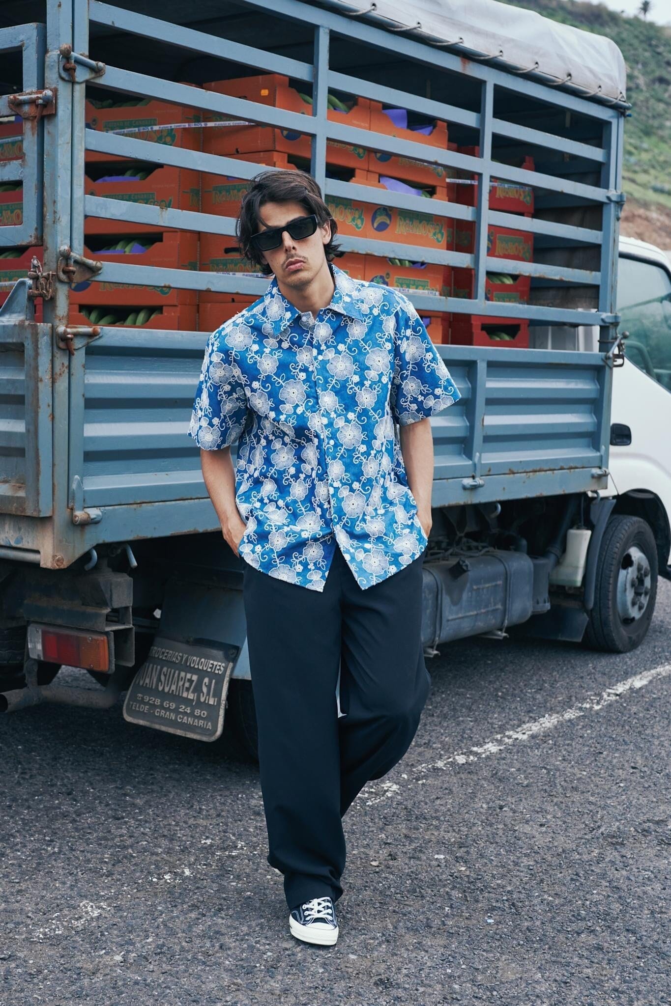Libertine-Libertine - Carbon Shirt - Blue Flower - Image 2