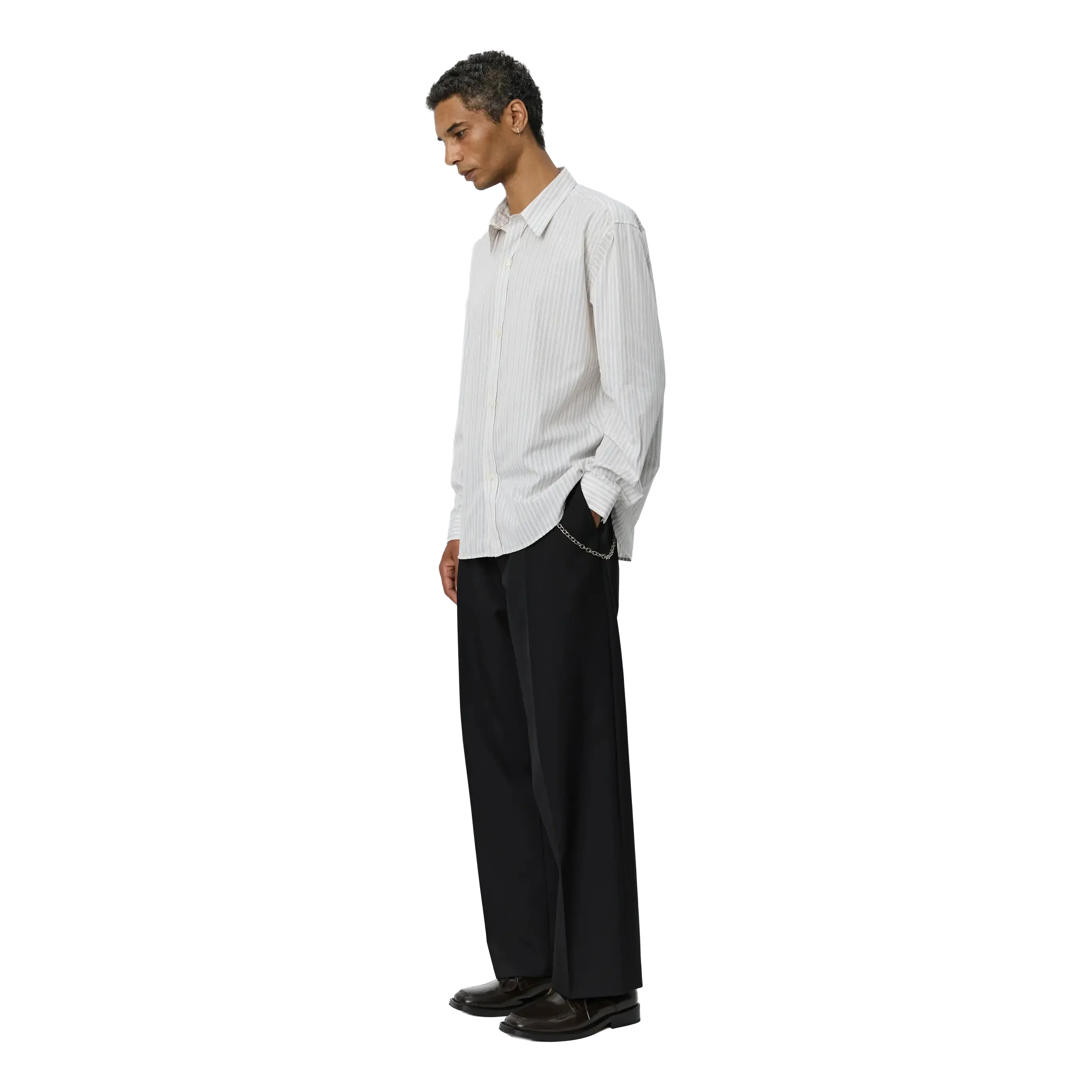 mfpen - Evening Shirt - Off White Business Stripe - Image 2