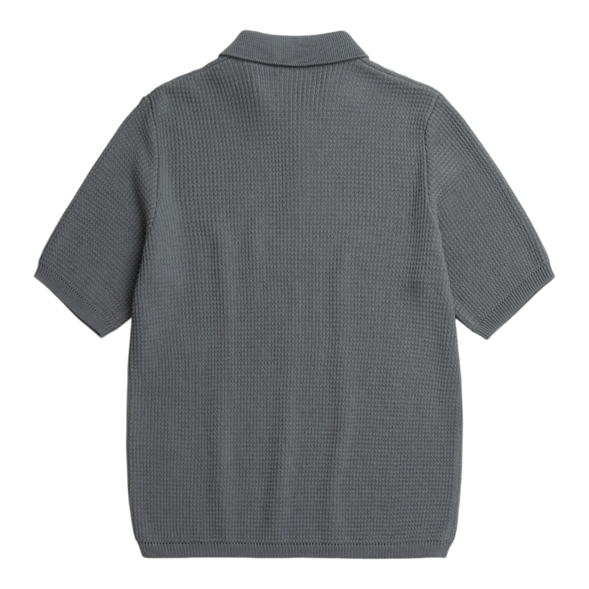 Norse Projects - Anholt Cotton Crepe Polo - Greyish Blue - Image 2