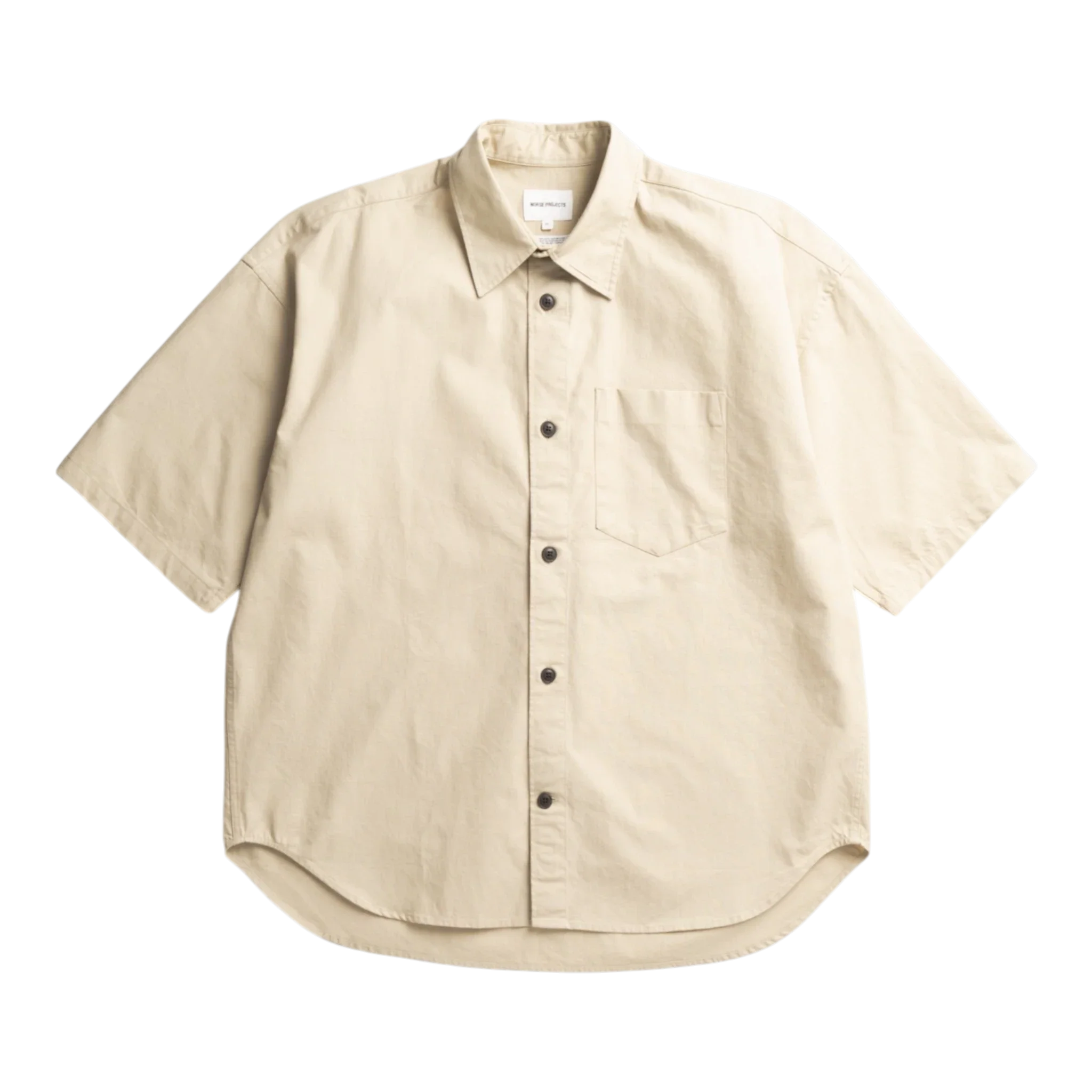 Norse Projects - Espevik Oversized Faded Pigment Dyed SS Shirt - Tan