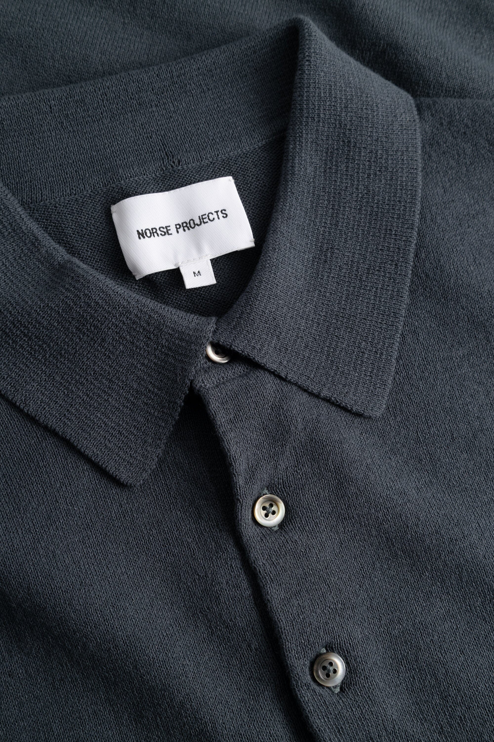 Norse Projects - Gudme Cotton Paper Polo - Graphite - Image 3