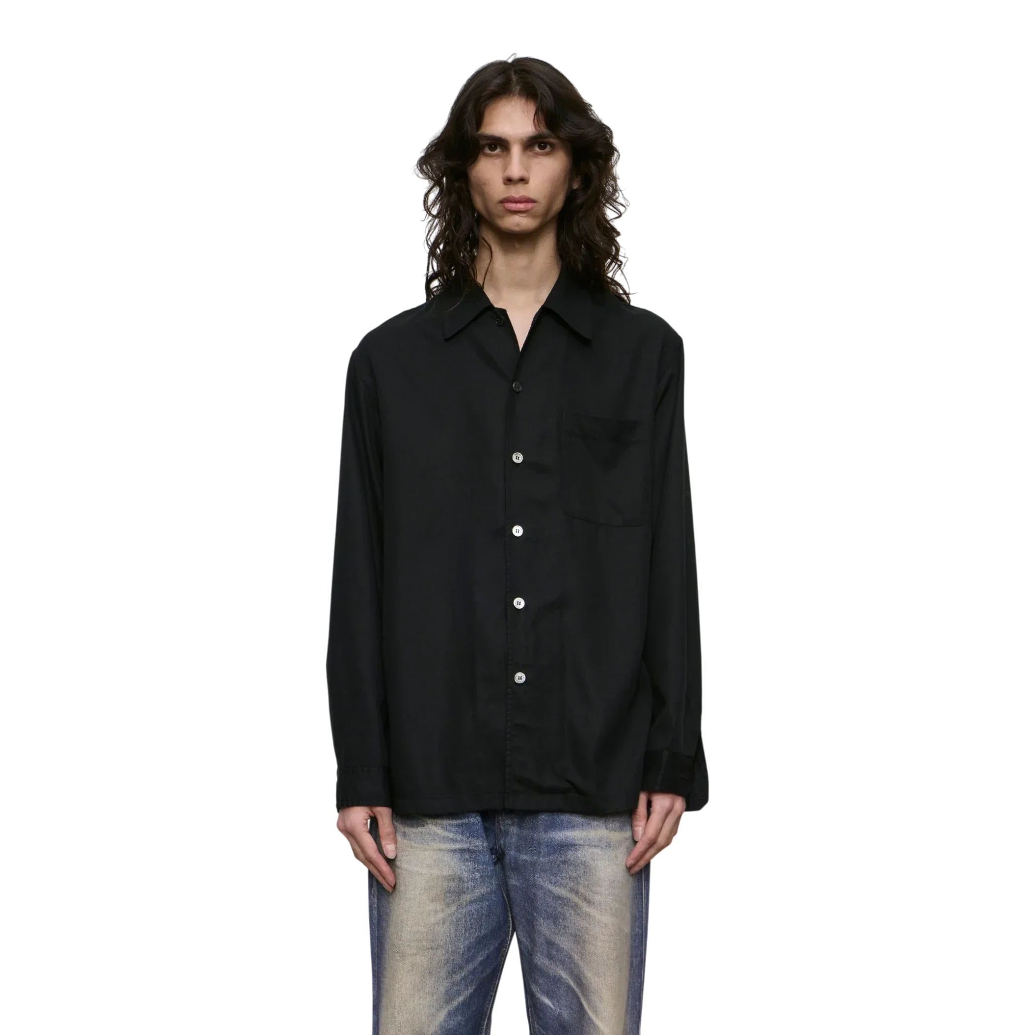 Our Legacy - Every Shirt - Draping Black Lyocell - Image 3