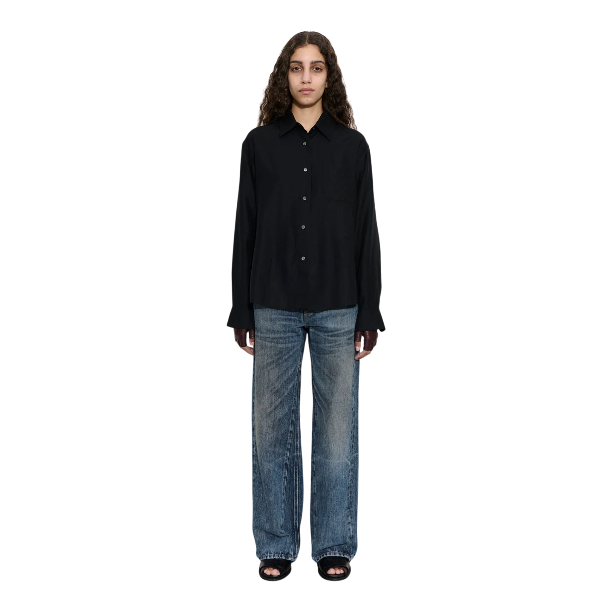 Our Legacy - Forever Shirt - Black Liquid Tencel - Image 4