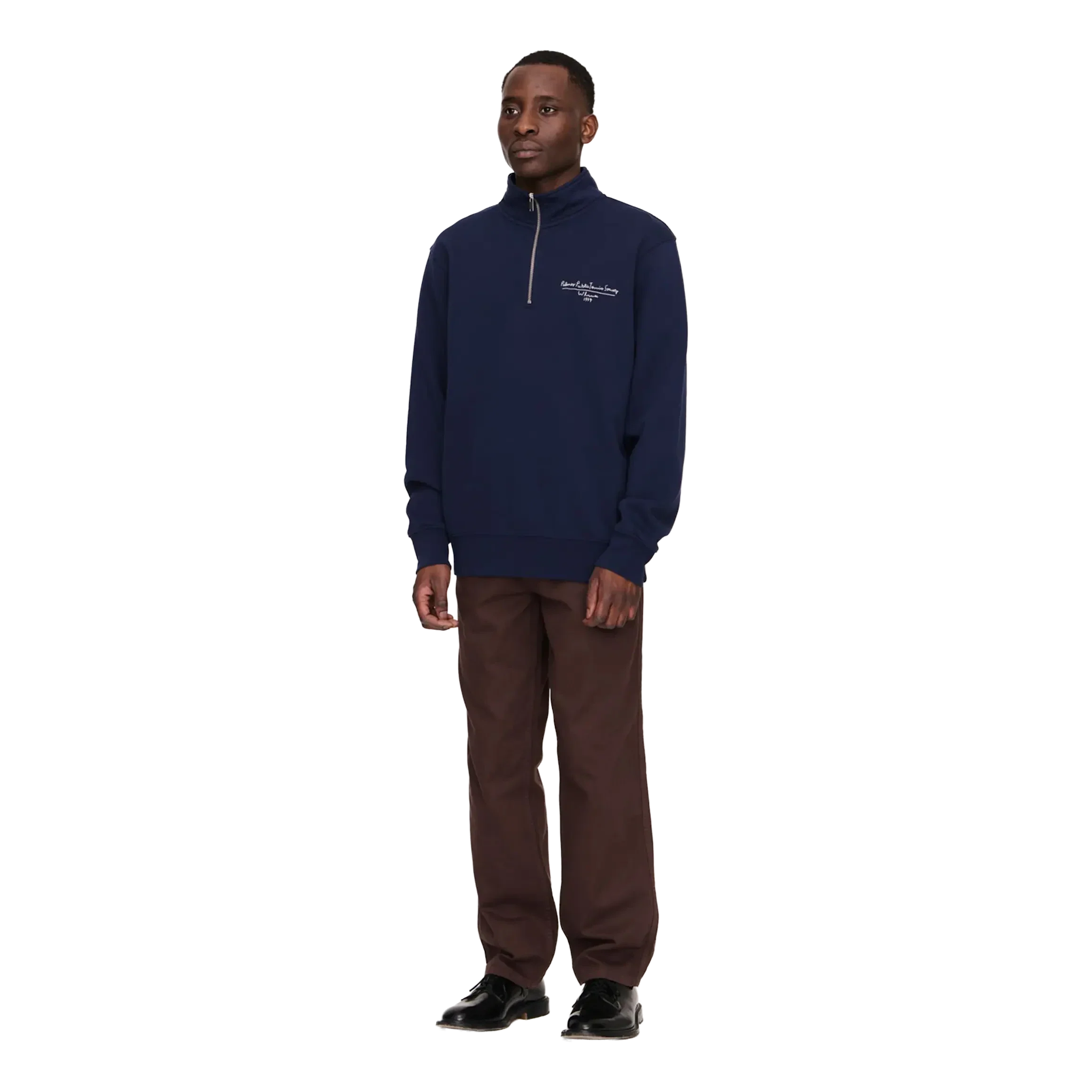 Palmes - Public Zip Sweatshirt - Navy - Image 2