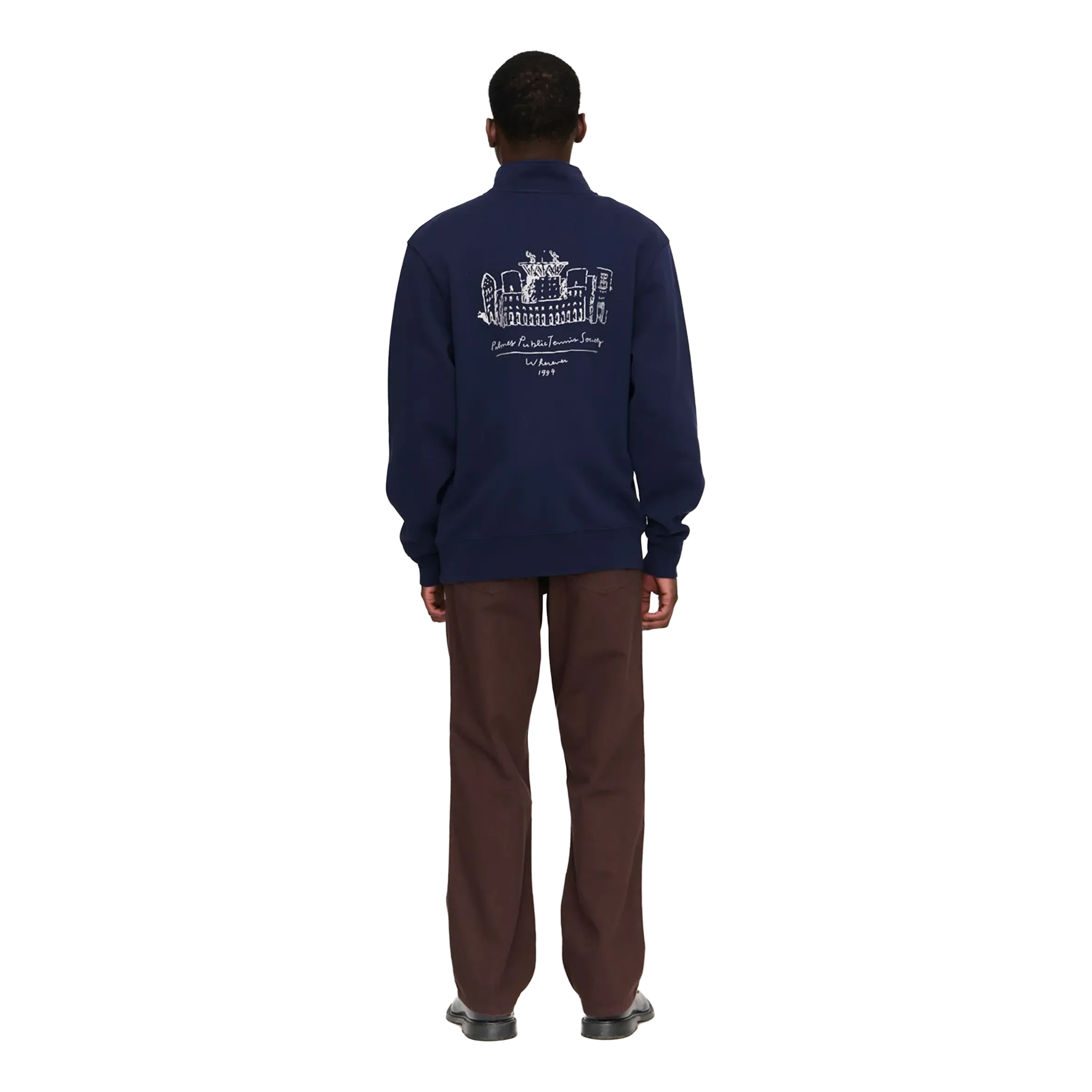 Palmes - Public Zip Sweatshirt - Navy - Image 3