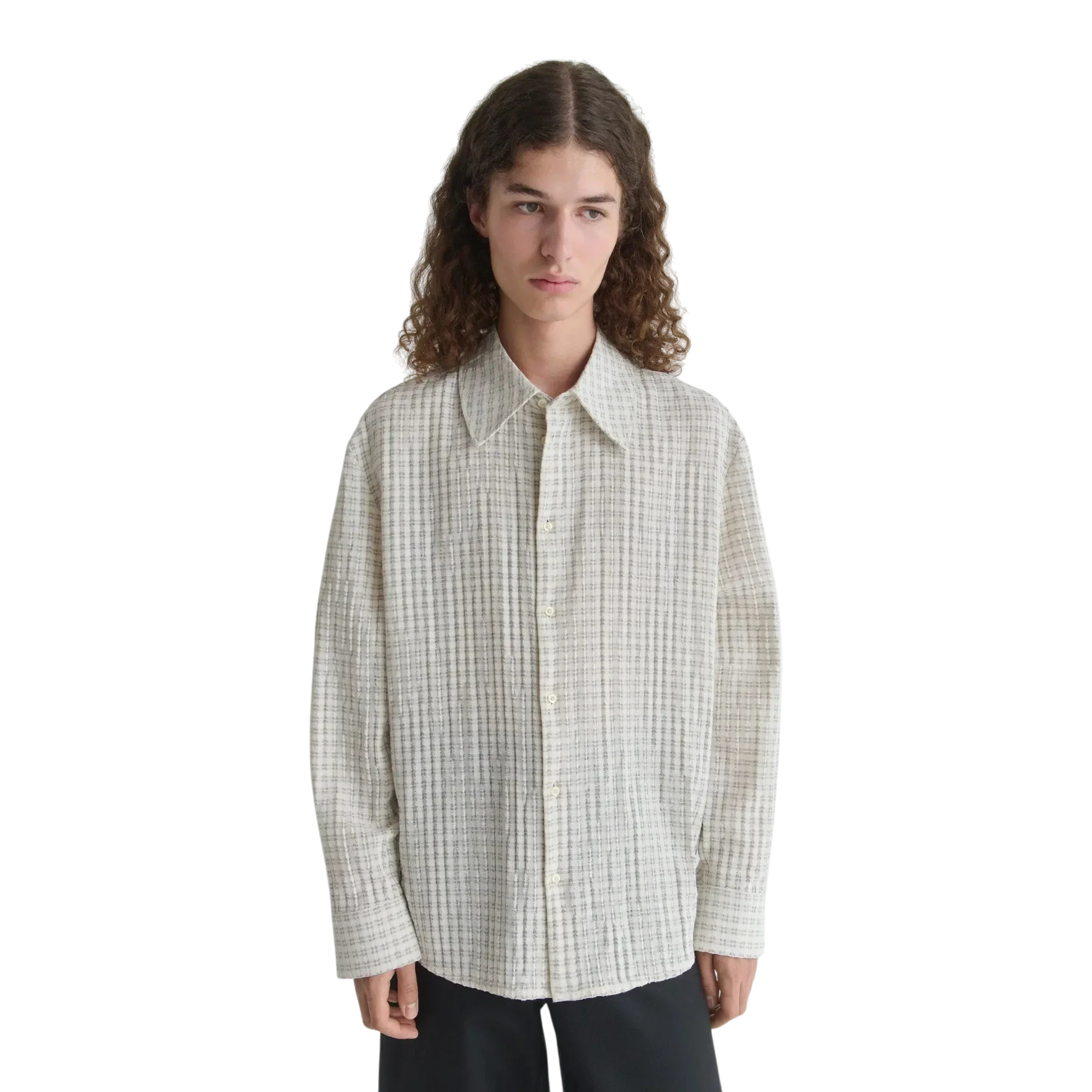 Séfr - Wes Shirt - Subtle Beige Check - Image 2
