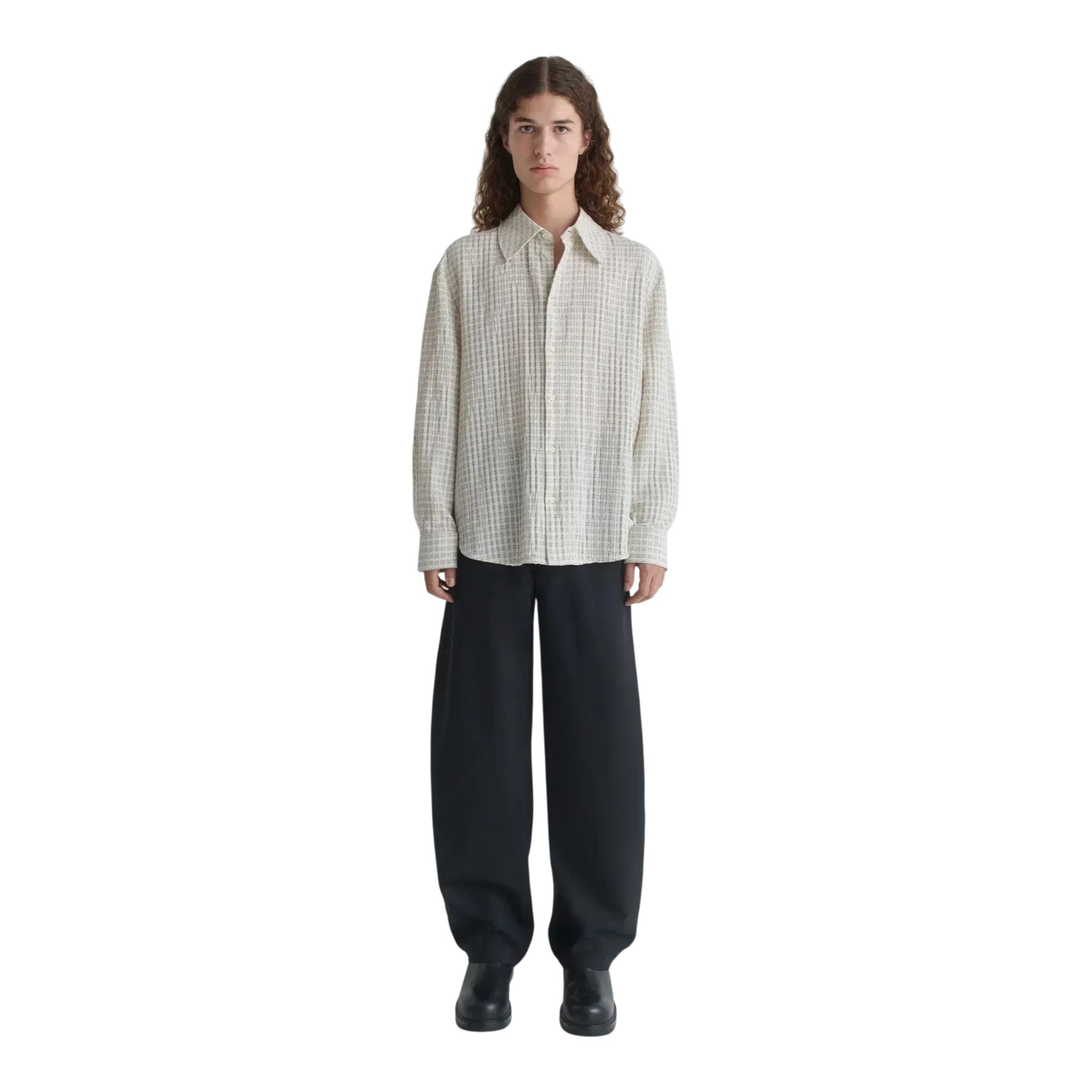 Séfr - Wes Shirt - Subtle Beige Check - Image 3