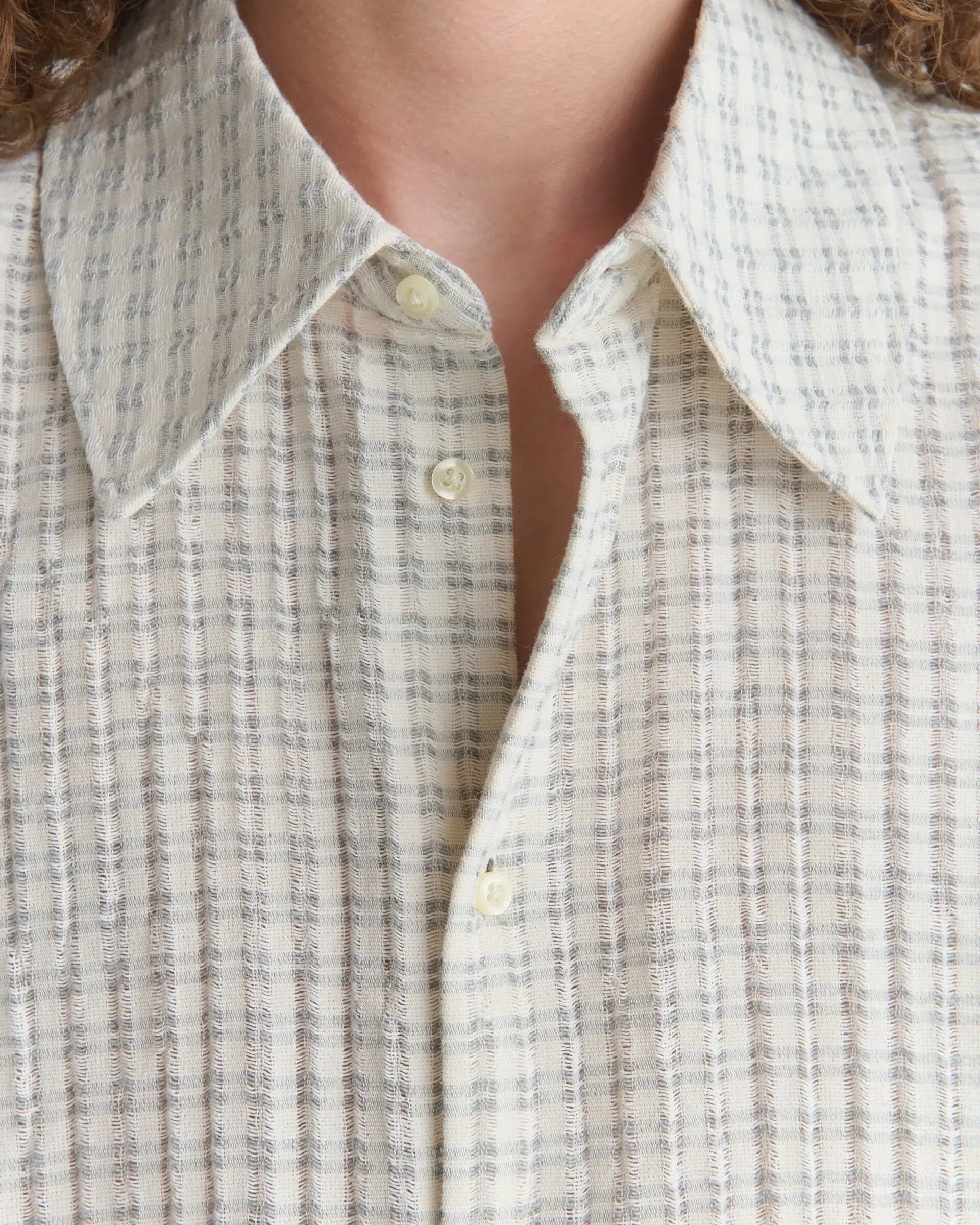 Séfr - Wes Shirt - Subtle Beige Check - Image 6