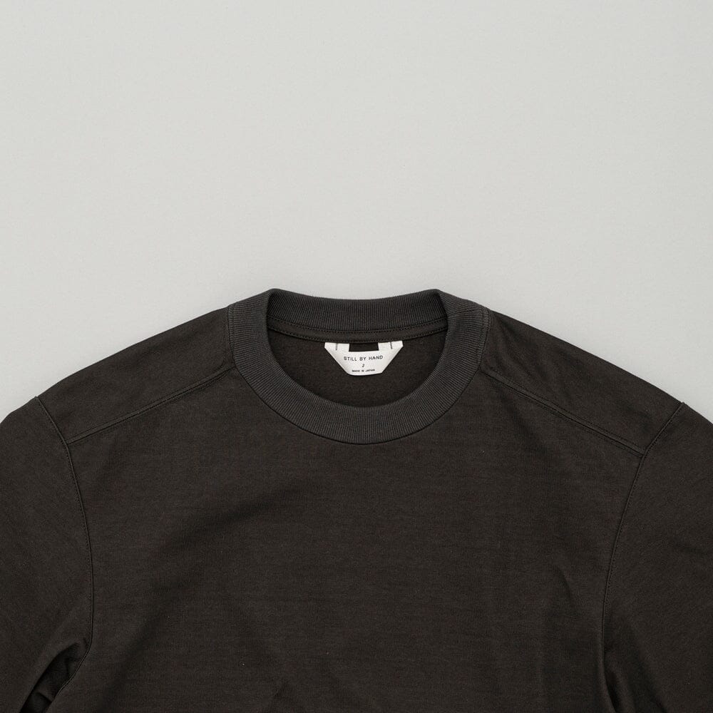 Still by Hand - Half Sleeve Sweatshirt - Brown Charcoal - Image 3