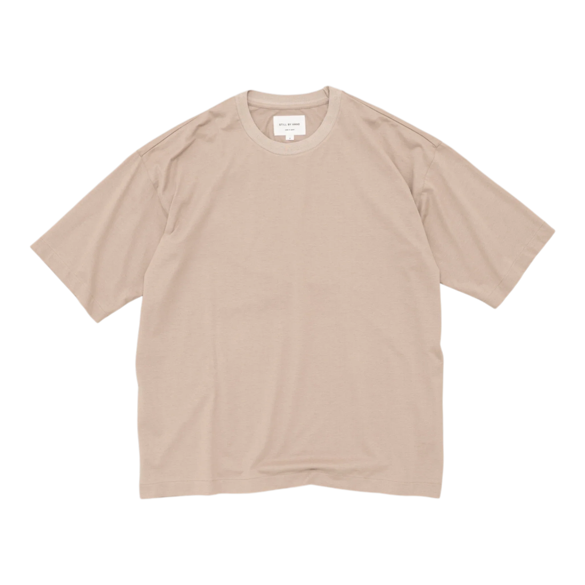 Still by Hand - Knitted Rib T-shirt - Sand Beige