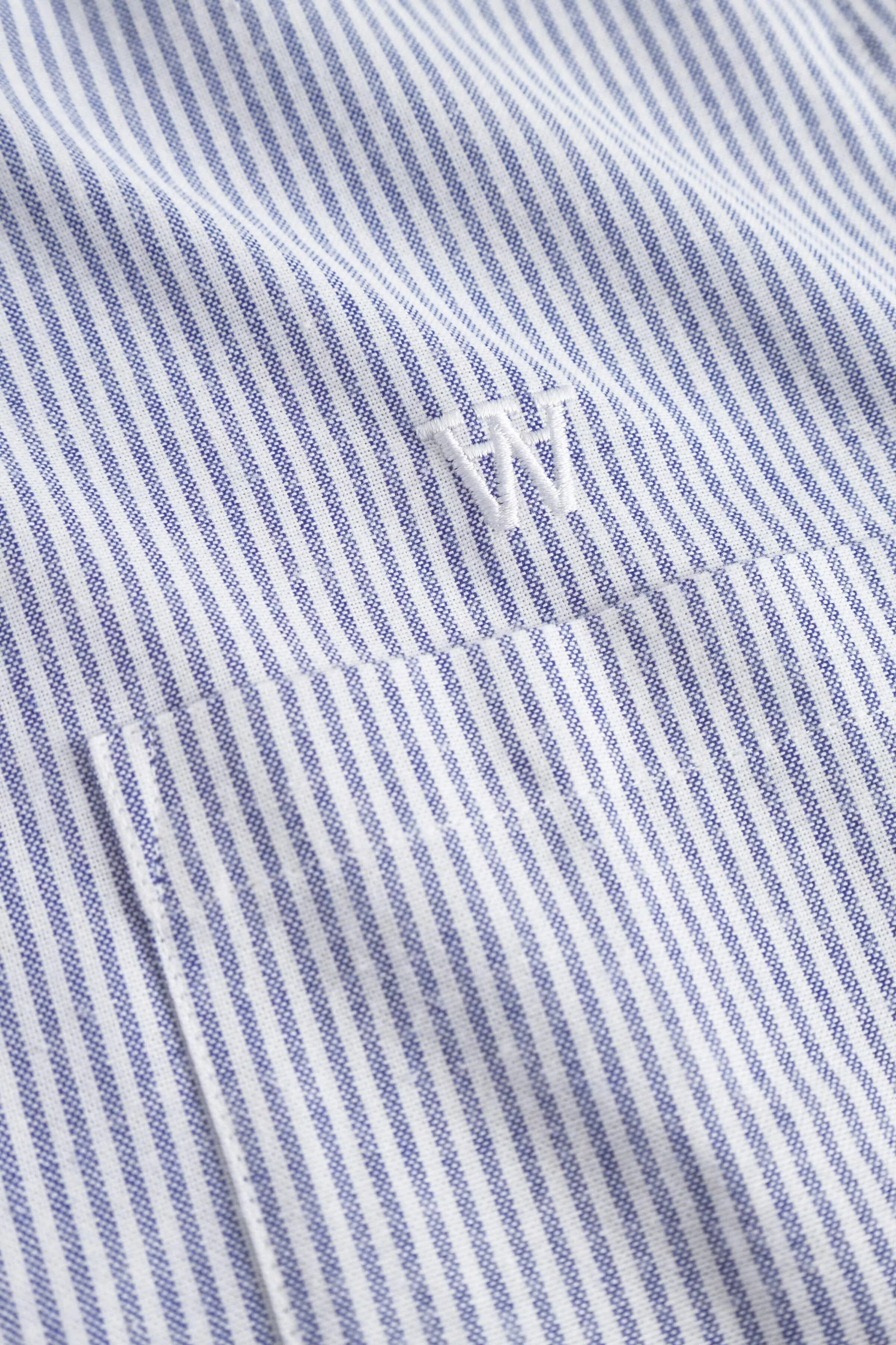 Wood Wood - Adam Shirt - Blue + White Stripe - Image 6