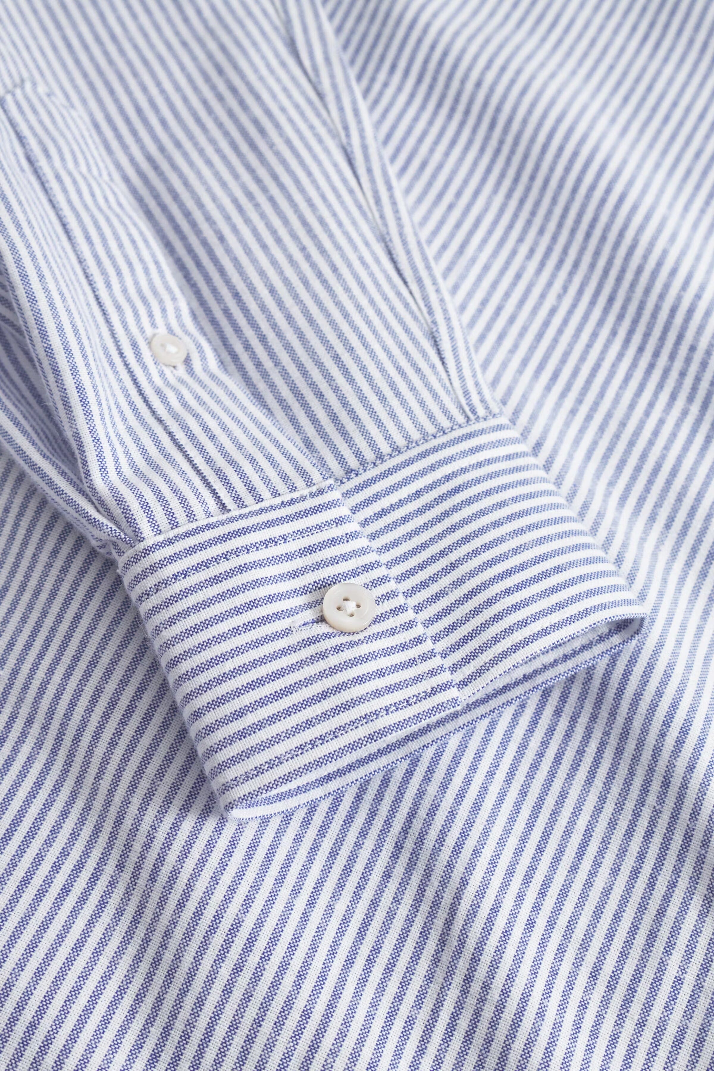 Wood Wood - Adam Shirt - Blue + White Stripe - Image 7