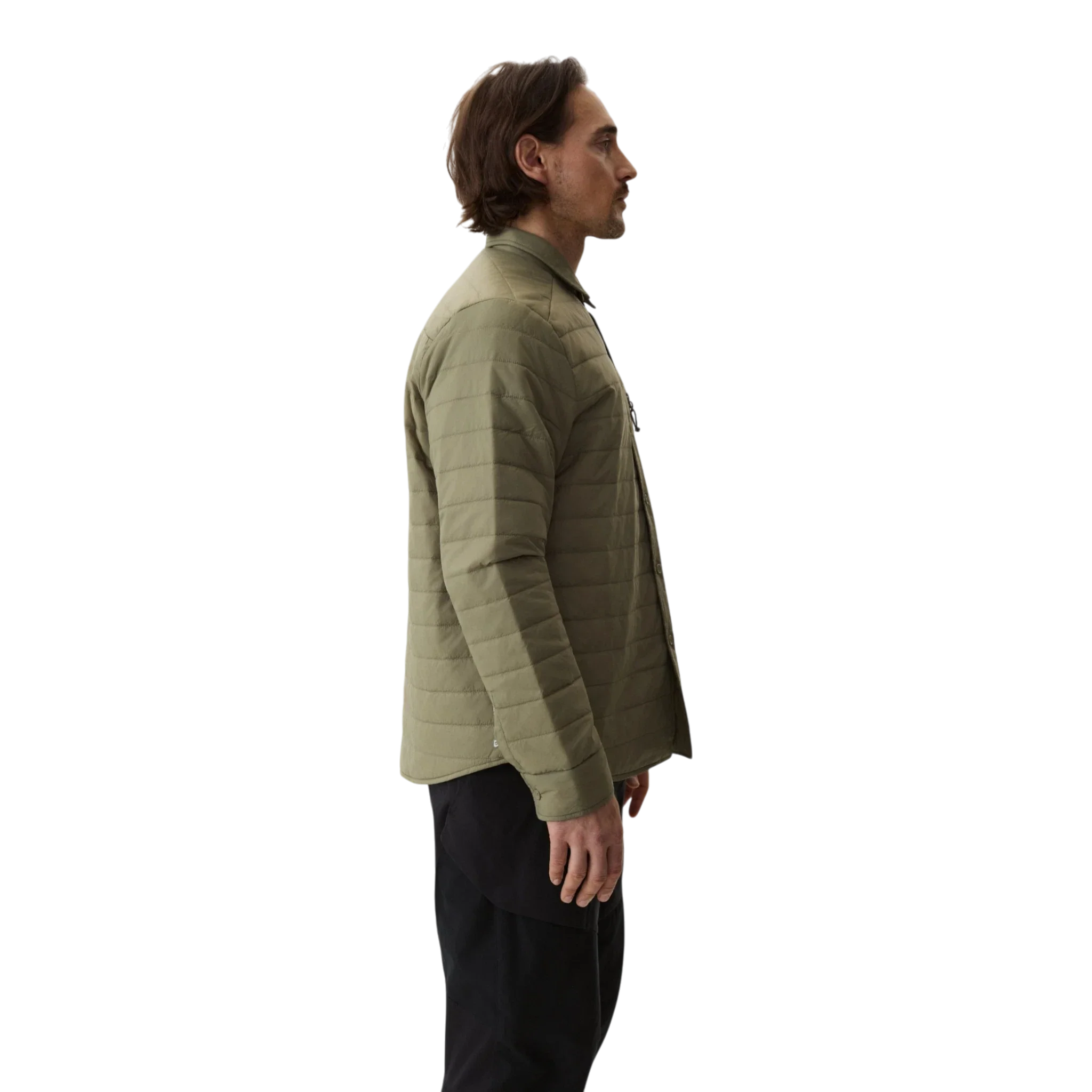 Yama - Ember Puffer Shirt - Moss Green - Image 4